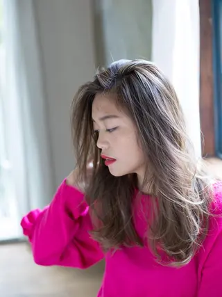 セミロング カラー パーマ ヘアアレンジ メンズ キッズ ネイル マツエク・マツパ premier modelsのヘアスタイル