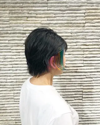 ショート カラー ヘアアレンジ 嶋田 ゆきのヘアスタイル