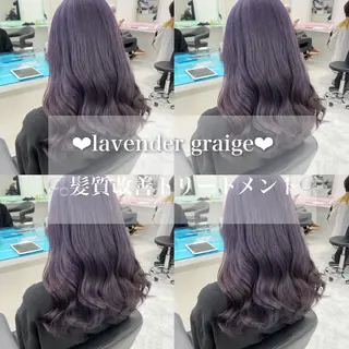 セミロング カラー ワインレッド 🍒KAHOのヘアスタイル