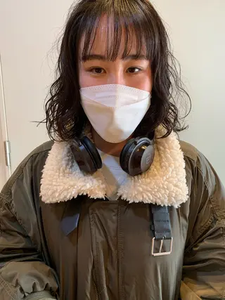 ミディアム パーマ AR.MARA hair  studio所属・ウェーブパーマ サトウヒカルのヘアスタイル