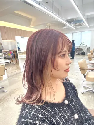 セミロング カラー BOB🌟ハイトーン /ブリーチ/TAKUのヘアスタイル