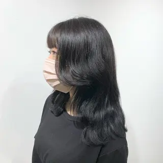 セミロング カラー ヘアアレンジ キヨミ 韓国レイヤーカットのヘアスタイル