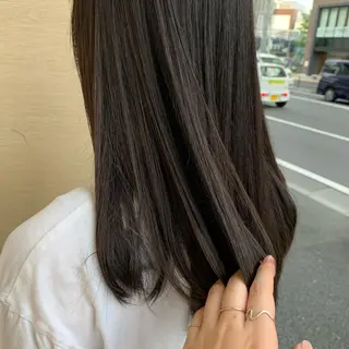 ロング カラー ウスイ ハルカのヘアスタイル