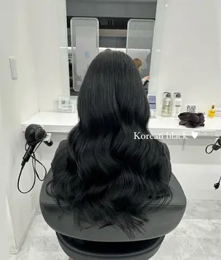 ロング カラー パーマ ヘアアレンジ メンズ キッズ ♥️韓国ヘア レイヤー♥️ゆりのヘアスタイル