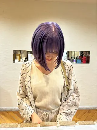 カラー 飯田 朱理のヘアスタイル
