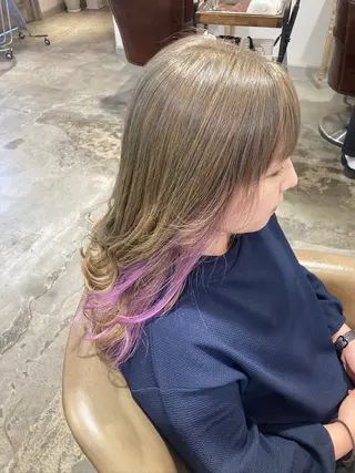 ロング カラー ナルセナツキ 👾ハイトーン👾のヘアスタイル