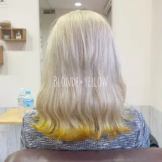 ミディアム カラー BonD hair Yamamotoのヘアスタイル