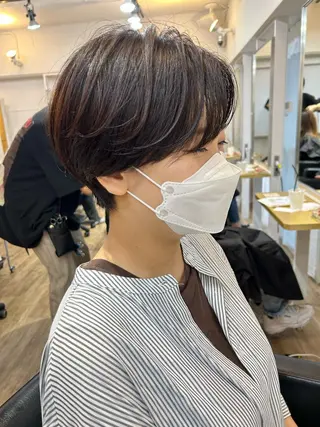 ショート カラー lab.by ioe中崎店所属・中北篤志 ショートボブのヘアスタイル