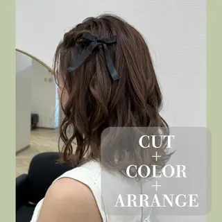 カラー ヘアアレンジ 名駅ヘアセット/眉 🦋Wakanaのヘアスタイル
