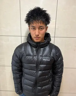 ショート パーマ メンズ 💈スパイキーショー ト特化💈伊藤大輝のヘアスタイル