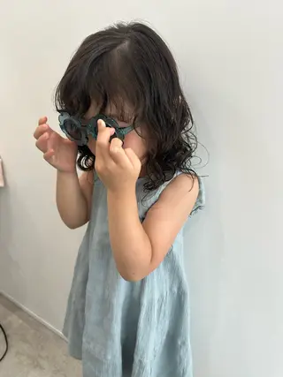 パーマ キッズ ヘアセット/ワンカラ ー💐nao.のヘアスタイル
