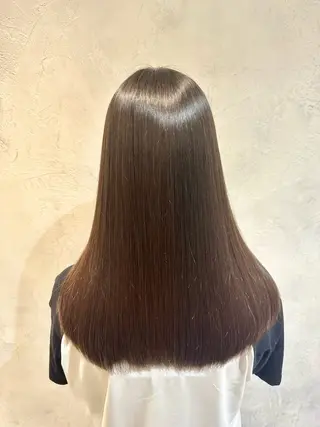 ロング カラー 髪質改善ストレート アオヤギのヘアスタイル