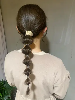 ロング ボブ/透明感カラー 岸本涼奈のヘアスタイル