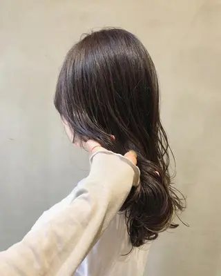 ロング カラー ヘアアレンジ 酸性縮毛矯正🧴韓国 レイヤー/髪質改善のヘアスタイル