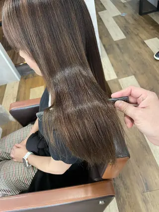 ロング カラー パーマ VIM hairおもろまち店のヘアスタイル