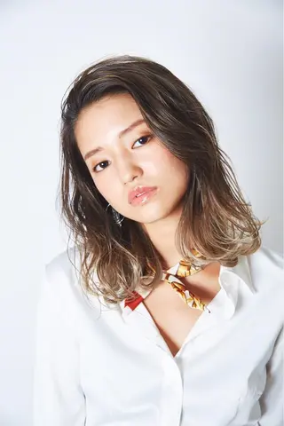 ミディアム カラー パーマ ヘアアレンジ メンズ キッズ ネイル マツエク・マツパ アティリー 西梅田のヘアスタイル