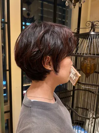 ショート パーマ 田内 満里奈のヘアスタイル