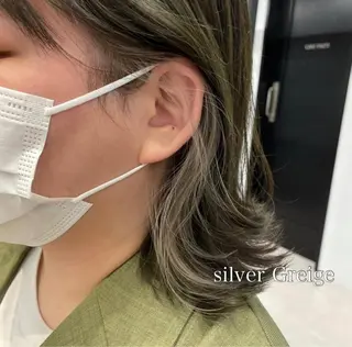 ショート カラー 切りっぱなしボブイヤ リングカラー清水隆央のヘアスタイル