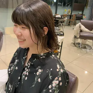 ミディアム タンバルモリパーマ 礒井メンキのヘアスタイル