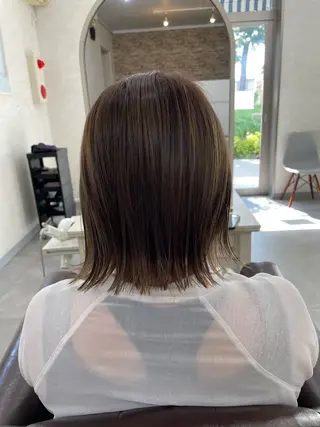 ミディアム カラー 縮毛矯正・髪質改善個室型salon Cannaつくばみどりの美容室【カンナ】所属・Canna honokaのヘアスタイル