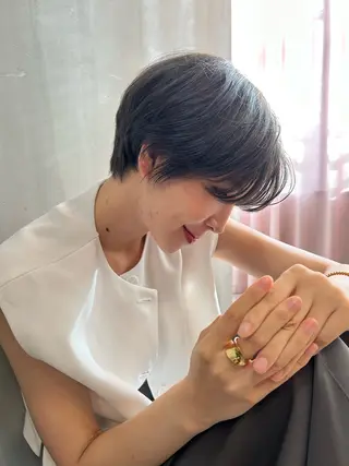 ショート カラー ショート/ボブ専門 宮脇美奈/南船場のヘアスタイル