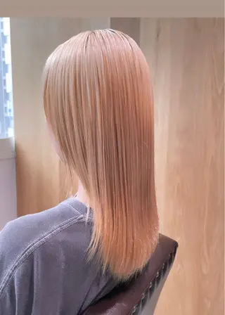 セミロング カラー 🩵縮毛矯正  髪質 改善 美髪🩵のヘアスタイル