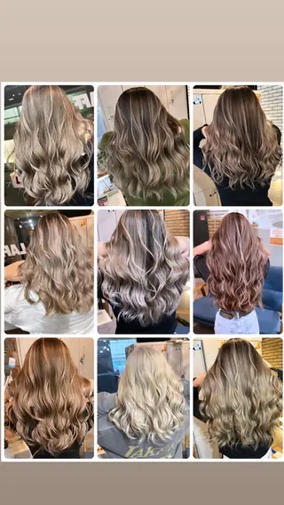 ロング カラー 難波ブリーチカラー 伊藤洋輝のヘアスタイル