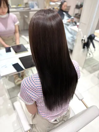 ロング カラー ✨韓国風レイヤー/ 透明感カラー🩶りくのヘアスタイル