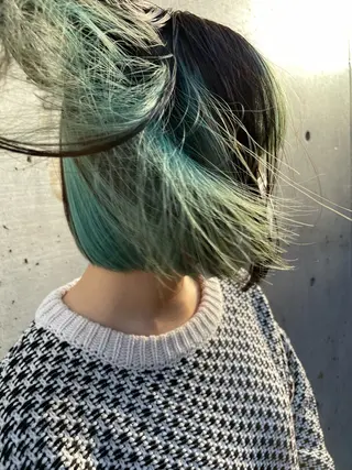 ミディアム カラー 増井 歩夢のヘアスタイル