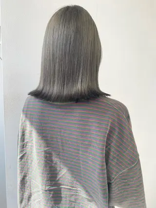 ミディアム ミルクティーカラー 🌈店長クボのヘアスタイル