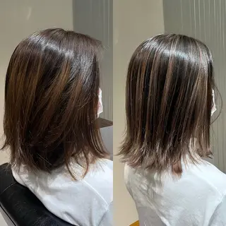 ミディアム カラー KIZU 髪質改善 オカルト怪談のヘアスタイル