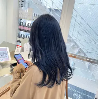 ロング カラー ヘアアレンジ 艶髪✨寒色カラー✨ 翁長孝輔のヘアスタイル