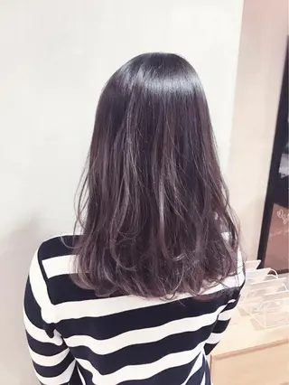 セミロング カラー 田邉 真之助のヘアスタイル