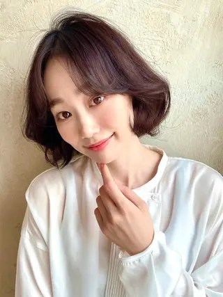 ミディアム カラー パーマ ヘアアレンジ Surpass所属・🌈小顔似合わせ SHIHO🌈のヘアスタイル