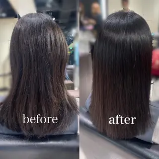 セミロング 縮毛矯正 🎨銀座のヘアスタイル