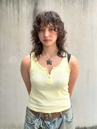 ミディアム パーマ ZENKO表参道店所属・デジタルパーマ 🌀ボブ　萩原　龍のヘアスタイル