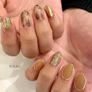 ミディアム ネイル Chipieee Ikukoのネイルデザイン