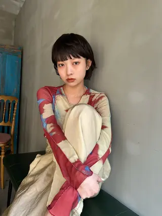ショート カラー ショート/ボブ専門 宮脇美奈/南船場のヘアスタイル