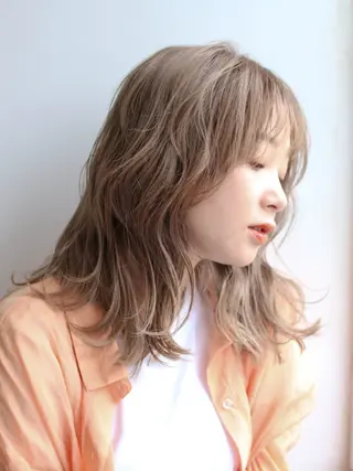 ミディアム パーマ c＆ ちはるのヘアスタイル