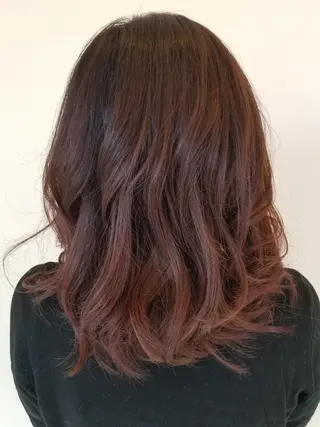 ミディアム カラー 髪質改善/ハイライト 小林秀樹のヘアスタイル