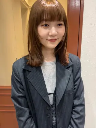 ミディアム カラー rena ✶伏見/パーマのヘアスタイル