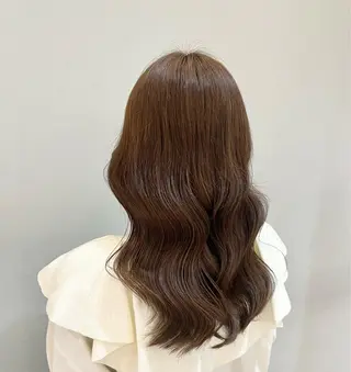 セミロング カラー 【韓国艶カラー🎀】 添田 菜摘のヘアスタイル