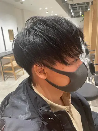 ショート カラー パーマ ヘアアレンジ メンズ パーソナルカラー合わ せたカラー🤍なつみのヘアスタイル