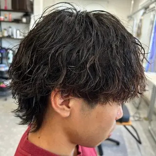 ミディアム パーマ メンズ 縮毛矯正/メンズ パーマWATARUのヘアスタイル