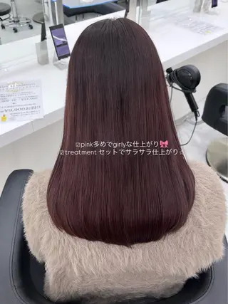 セミロング Hina🎀♡ 暖色/縮毛のヘアスタイル