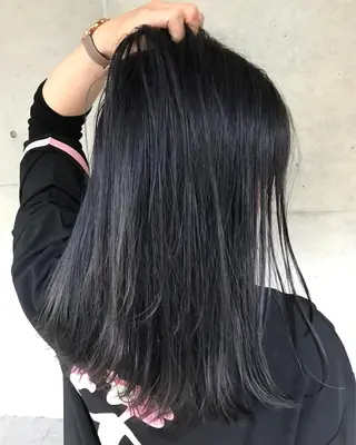 セミロング 酸性ストレート/ブリ ーチなし/中村 匠のヘアスタイル