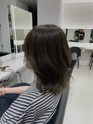 ミディアム カラー グレージュ/ベージュ /経堂/sana🌱のヘアスタイル