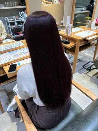 ロング カラー りあの🎀 /暖色カラー🍒のヘアスタイル