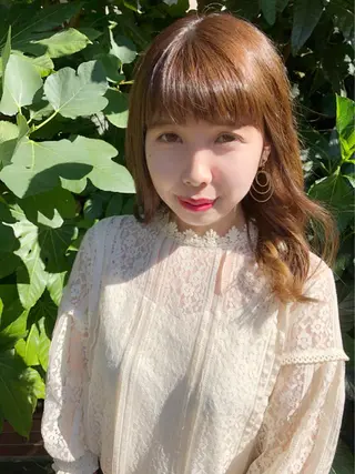 ミディアム カラー CORE blanc所属・COREblanc ゆきの／表参道 原宿のヘアスタイル