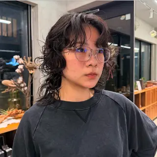 ミディアム パーマ 【ブリーチ特化】 イマダナツミのヘアスタイル